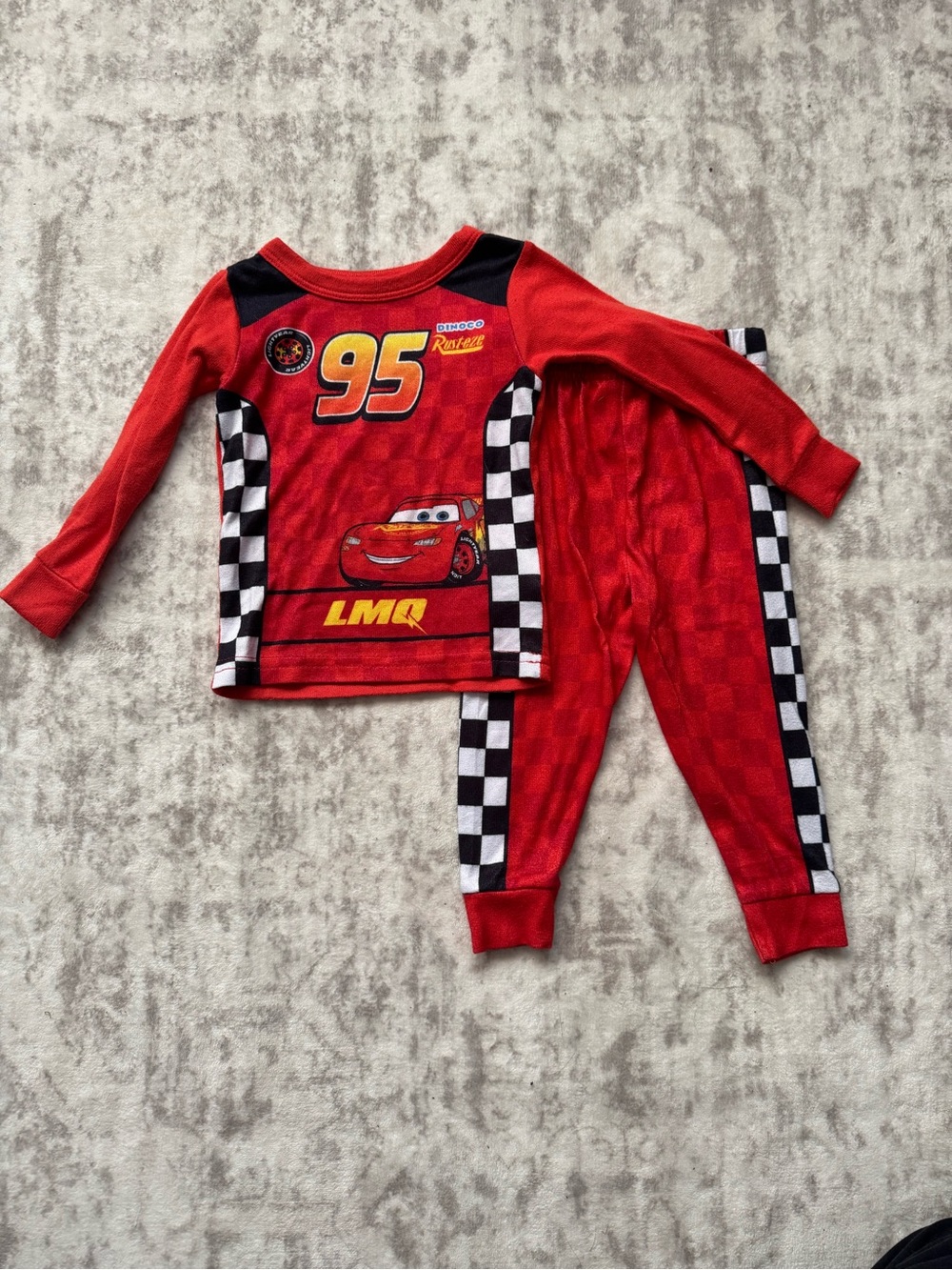 Red Lightning McQueen Baby Pajama Set 18M